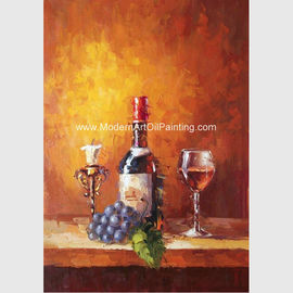 Small Abstract Still Life มีดจานศิลปะ ขวดไวน์ ผลไม้ ขนาดที่กำหนดเอง Color
