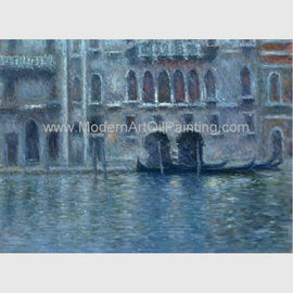 ผ้าใบ Claude Monet การทำสำเนาภาพสีน้ำมัน Palazzo Da Mula ที่เวนิส Wall Decor