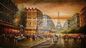 ภาพวาดบนผืนผ้าใบ Paris Street Scene สีขนาดที่กำหนดเองสำหรับสไตล์นีโอคลาสสิก