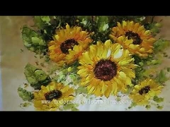 Sunflower Palette มีดภาพวาดสีน้ำมัน Wall Art สำหรับห้องนอน