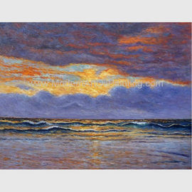 อิมเพรสชั่นนิสม์ Claude Monet ภาพสีน้ำมัน การทำสำเนาภาพสีน้ำมันพระอาทิตย์ขึ้นพระอาทิตย์ขึ้น