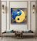 Handpainted Canvas Modern Art ภาพสีน้ำมัน Feng Shui Paint สำหรับตกแต่งตู้