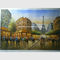 มีดจานสีน้ำมันปารีสแฮนด์เมด 100% หอไอเฟล Paris Scenery On Canvas