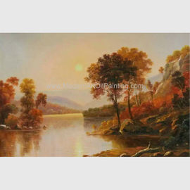 ภาพเขียนสีน้ำมันดั้งเดิมของ River Sunrise แนวนอน 50 ซม. x 60 ซม.