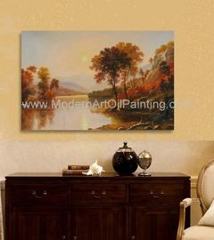 ภาพเขียนสีน้ำมันดั้งเดิมของ River Sunrise แนวนอน 50 ซม. x 60 ซม.